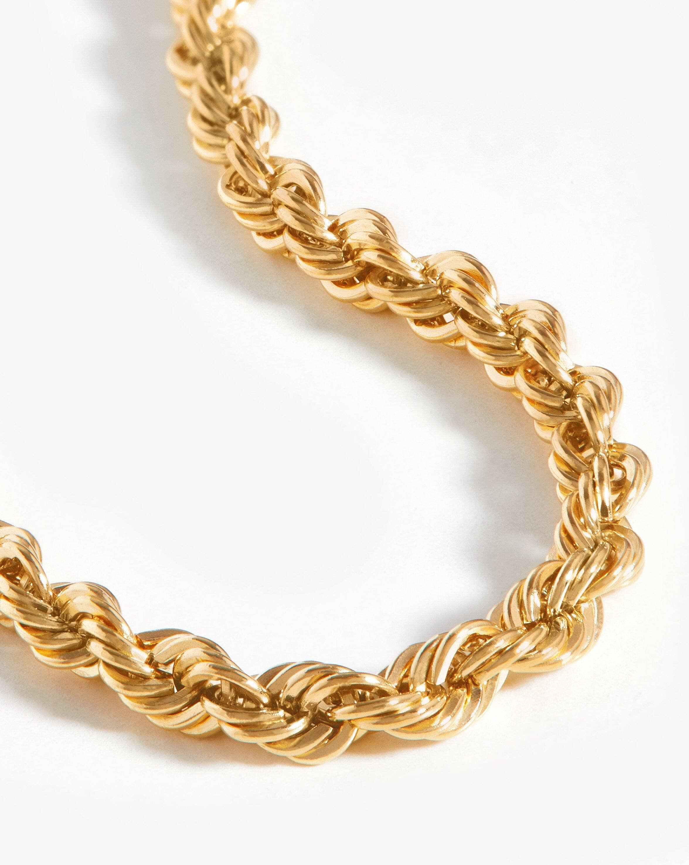 Missoma Solid Gold Classic Rope Chain rannekoru 14K 18,5cm
