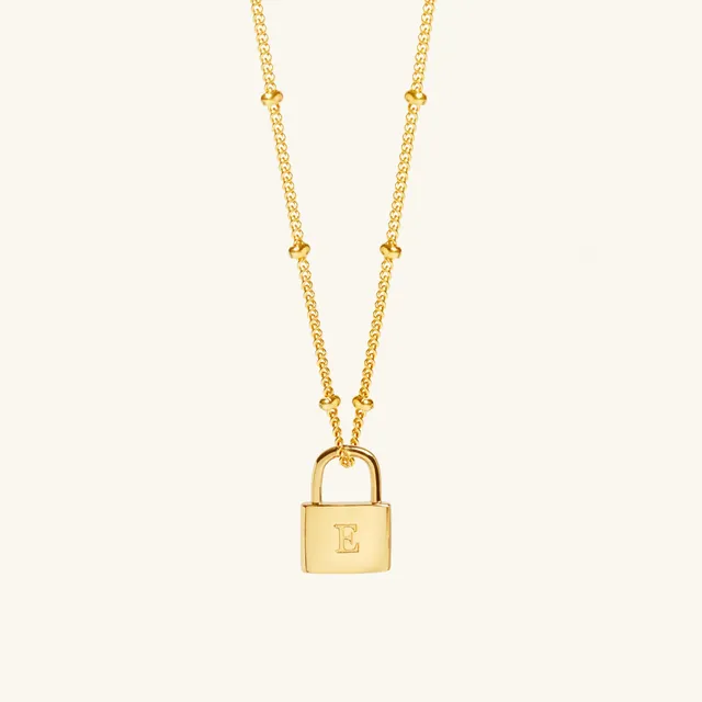 Muru Padlock kaulakoru kulta palloketju 46cm
