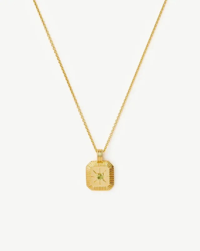 Missoma August Birthstone kaulakoru kulta peridootti