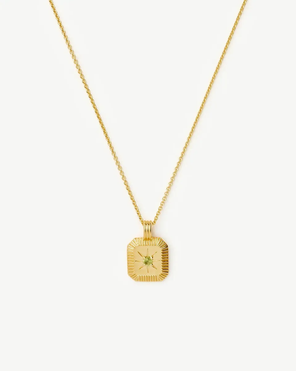 Missoma August Birthstone kaulakoru kulta peridootti