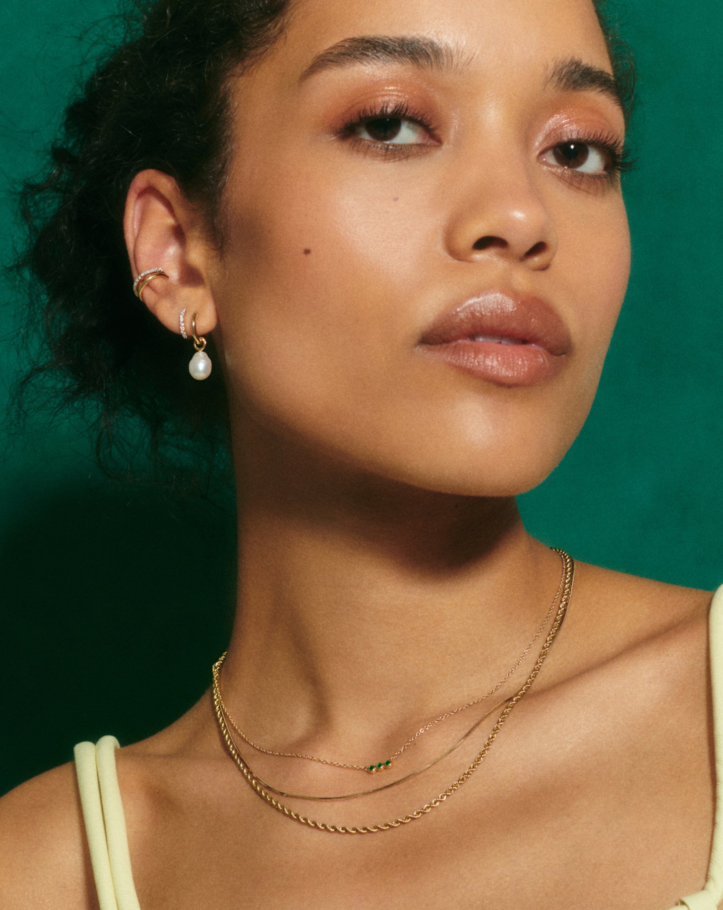Missoma Square Snake Chain kaulakoru 14ct kulta