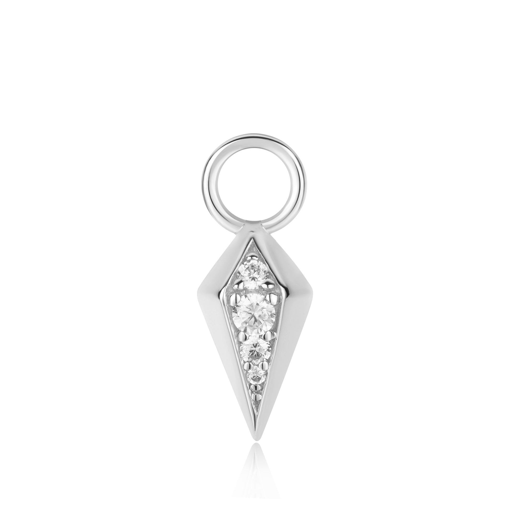 Ania Haie Pop Charms Rhombus korvakorucharm hopea kaksipuolinen