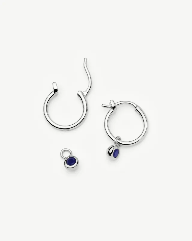 Missoma September korvarenkaat hopea lapis 11,5 mm
