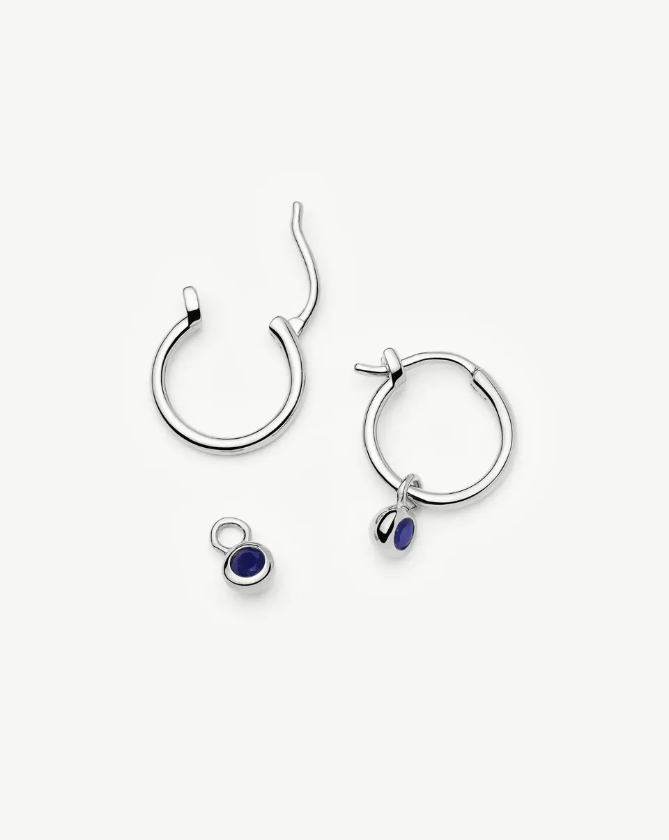 Missoma September korvarenkaat hopea lapis 11,5 mm