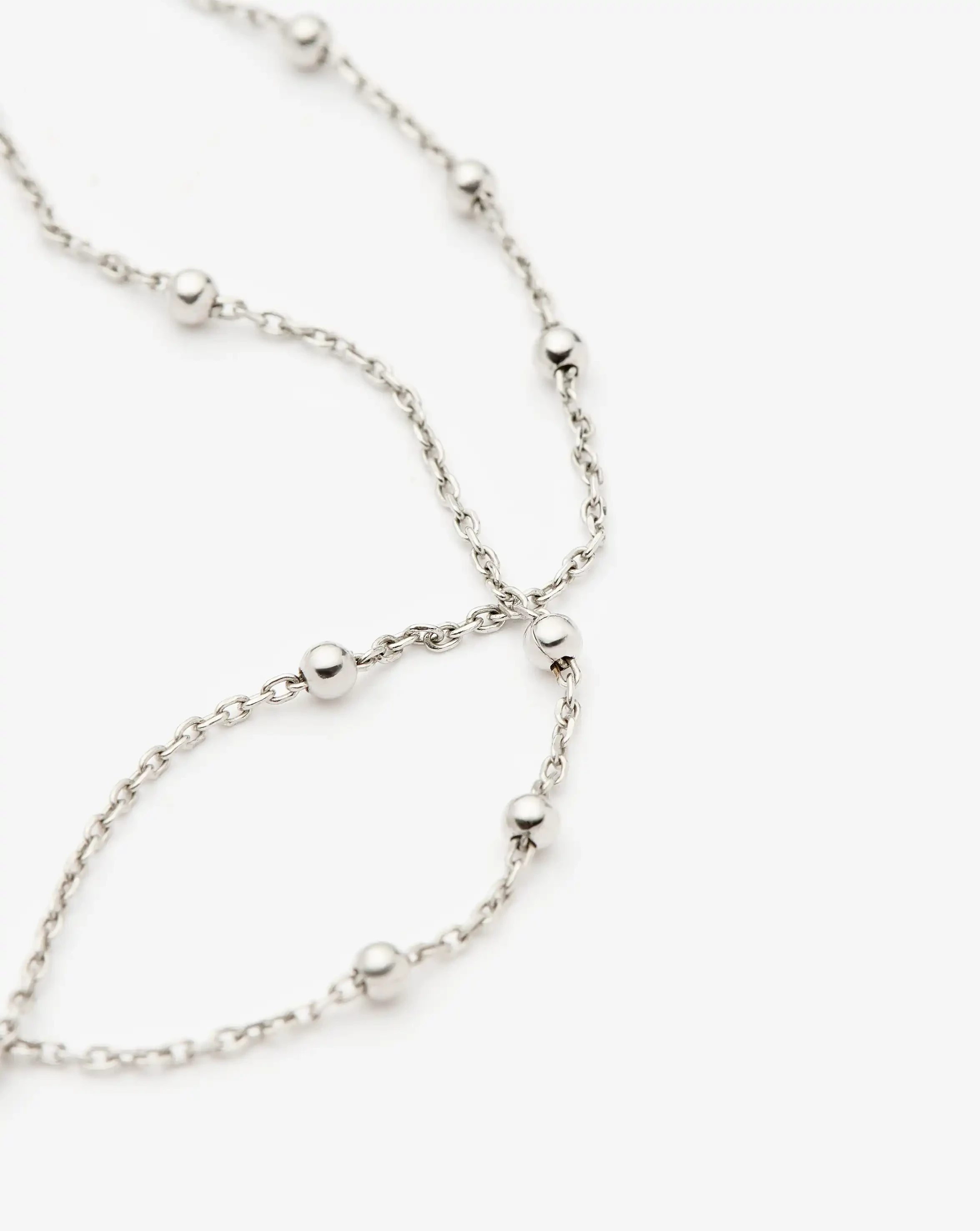 MISSOMA Double Chain rannekoru sterlinghopea S/M 18,5cm
