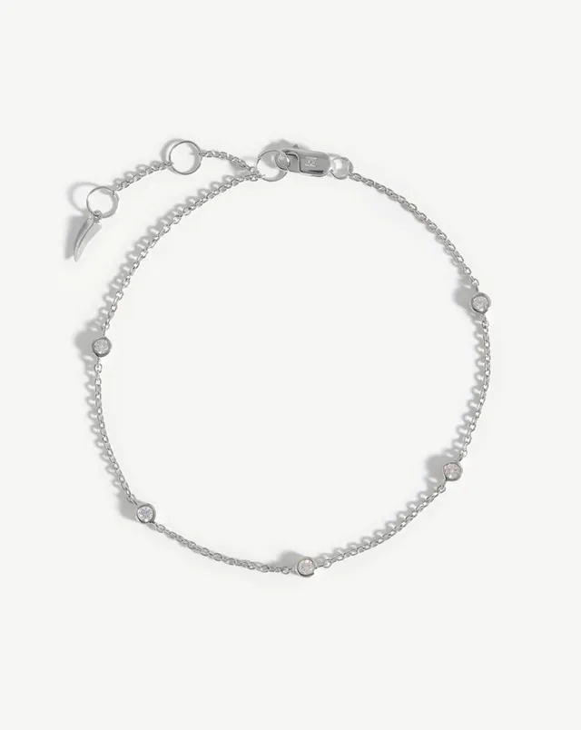 Missoma Floating Diamond rannekoru valkokulta timantti