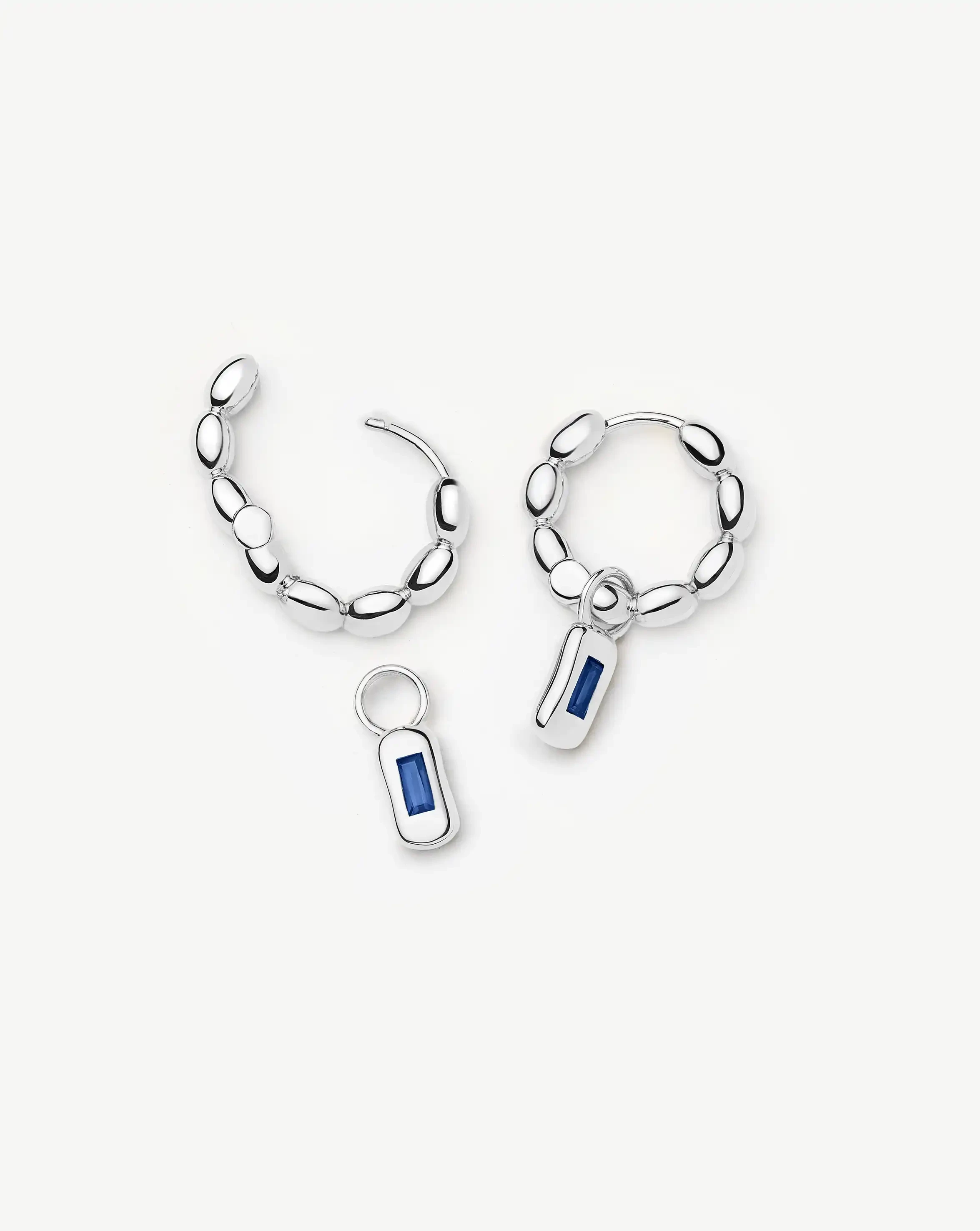 MISSOMA Molten Gemstone korvakorut safiiri hopeoitu