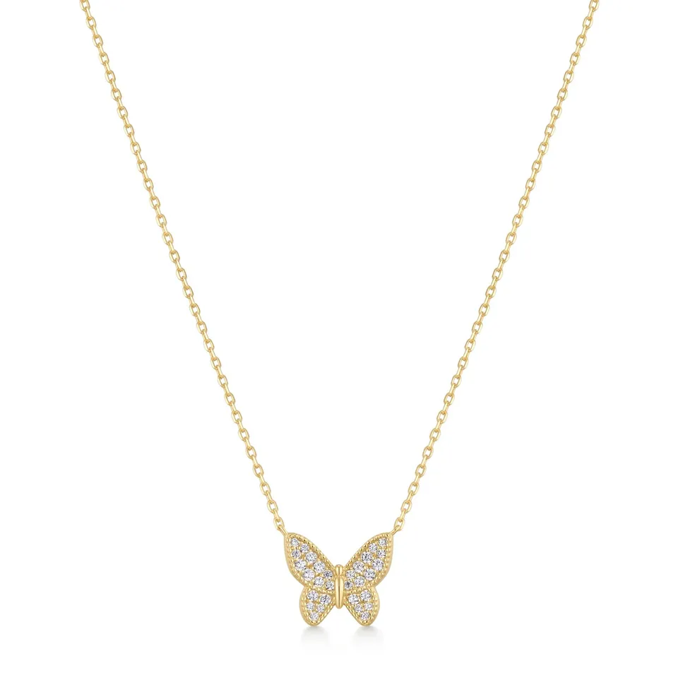 Ania Haie Ripple Joy Butterfly Pavé kaulakoru kulta perhonen
