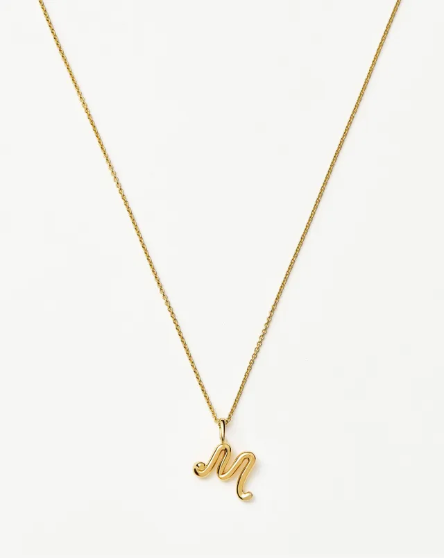 Missoma Curly Molten M kaulakoru kulta vermeil