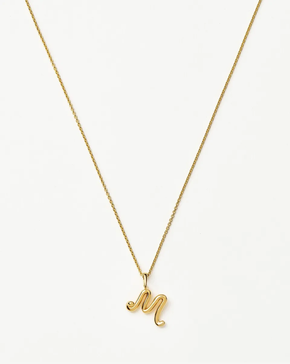 Missoma Curly Molten M kaulakoru kulta vermeil