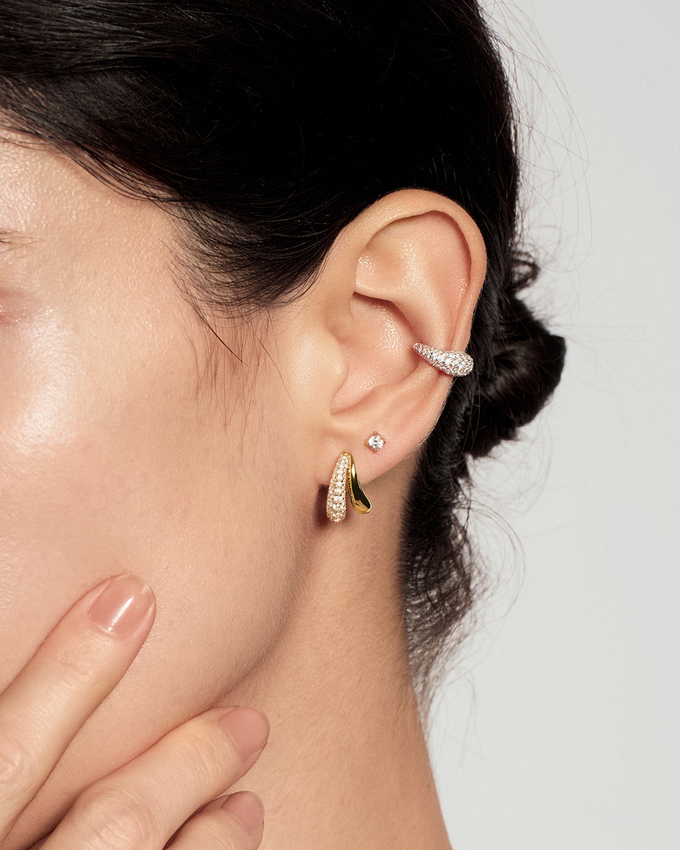 Ania Haie Fluid Light Duet Stud Hoop korvakorut kulta