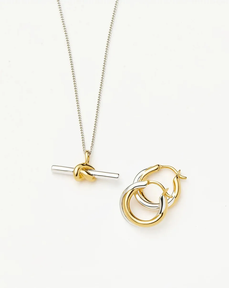 Missoma Lucy Williams korusetti kaulakoru + hoopit mixed metal