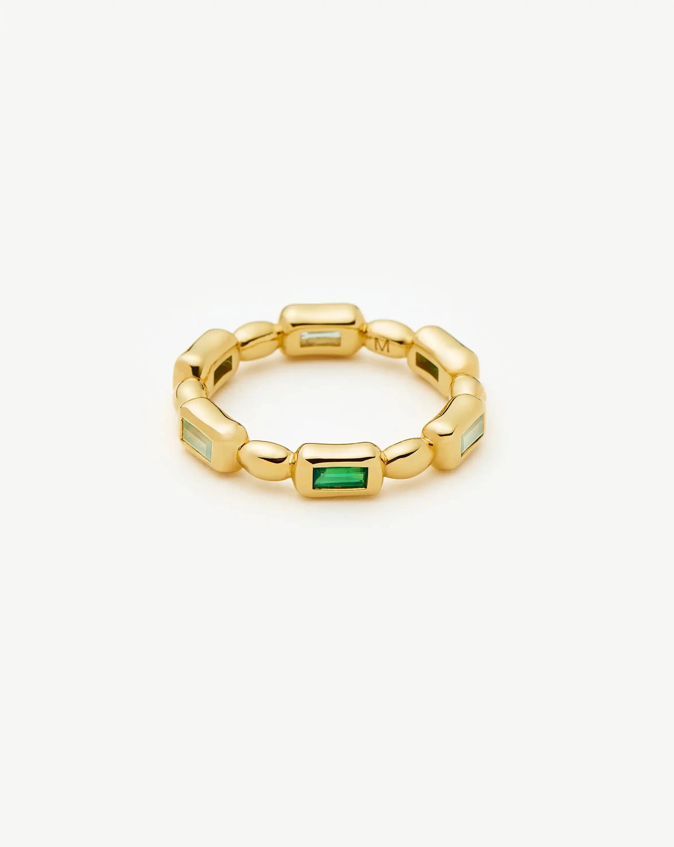 Missoma Molten Gemstone sormus kulta onyksi