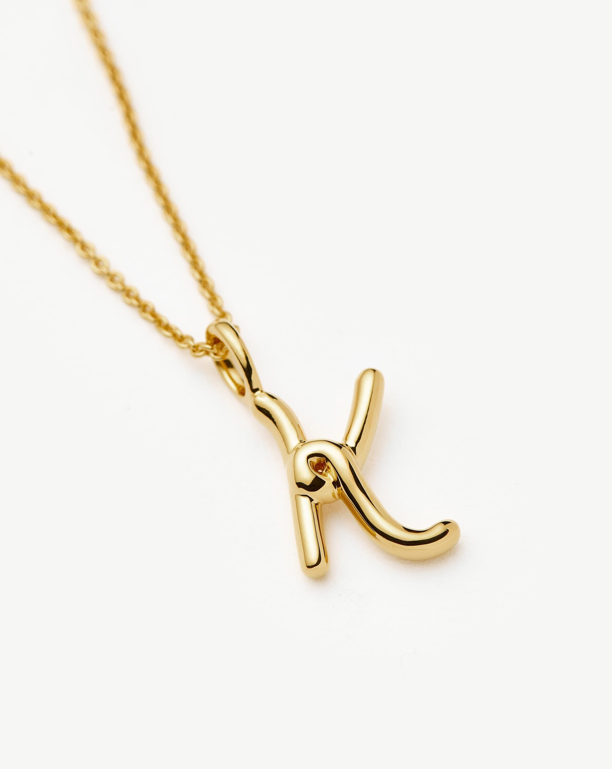 Missoma Curly Molten Mini Initial K kaulakoru kulta 45 cm