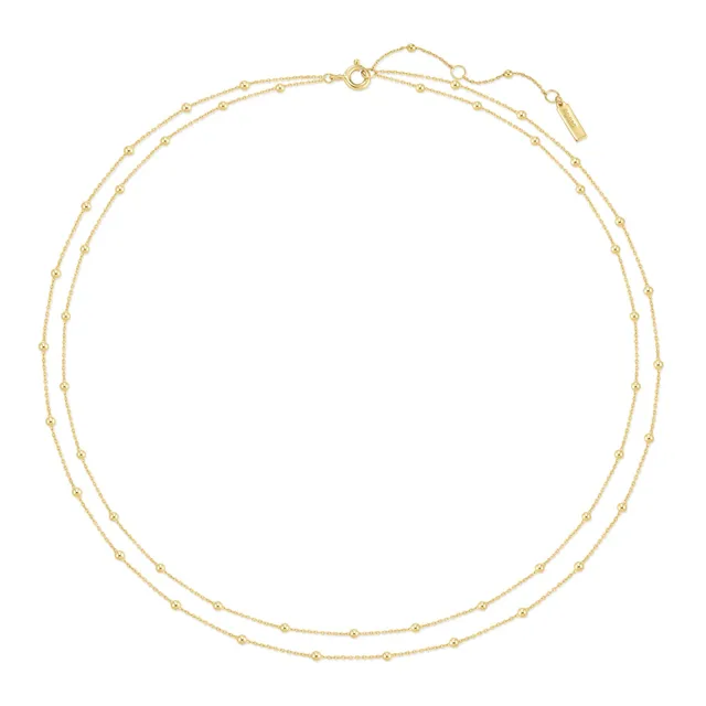 Ania Haie Ripple Joy Double Chain Bead kaulakoru kulta
