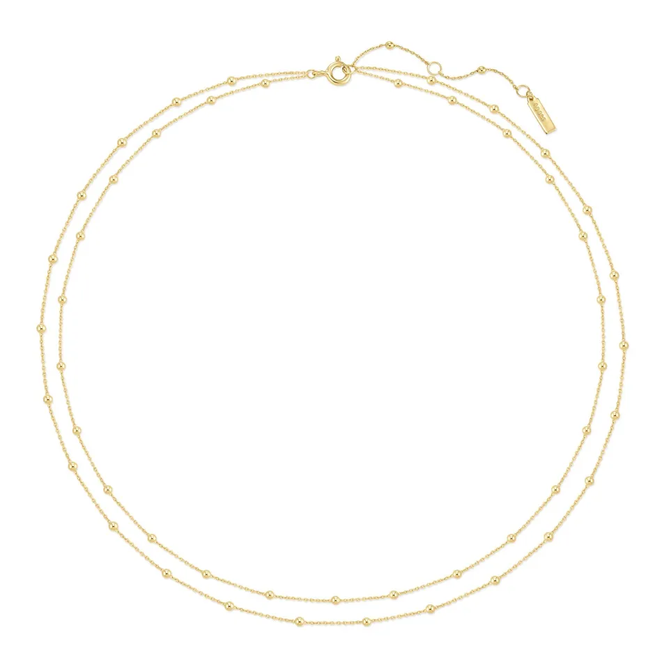 Ania Haie Ripple Joy Double Chain Bead kaulakoru kulta