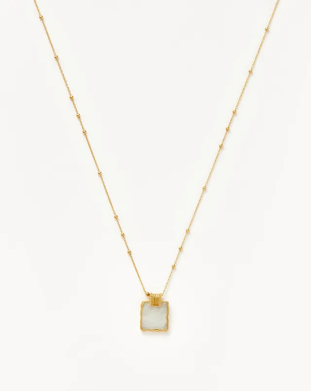 Missoma Lena Charm Necklace kaulakoru kullattu moonstone