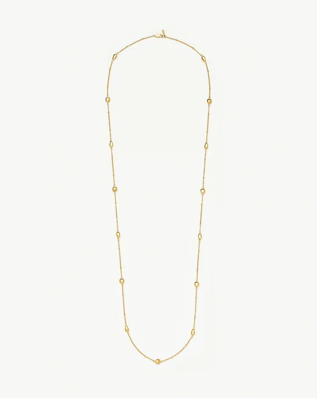 Missoma Molten Teardrop Multi Charm Wraparound kaulakoru kulta 90cm