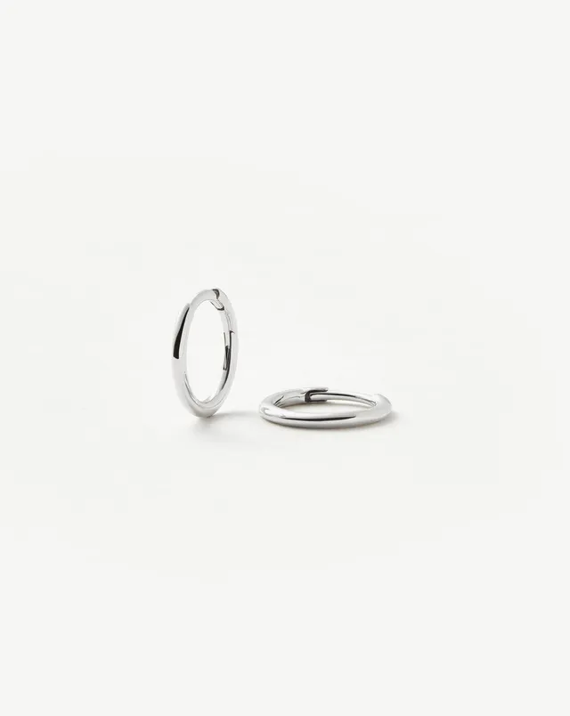 Missoma Classic Mini korvarenkaat 9k valkokulta 12 mm