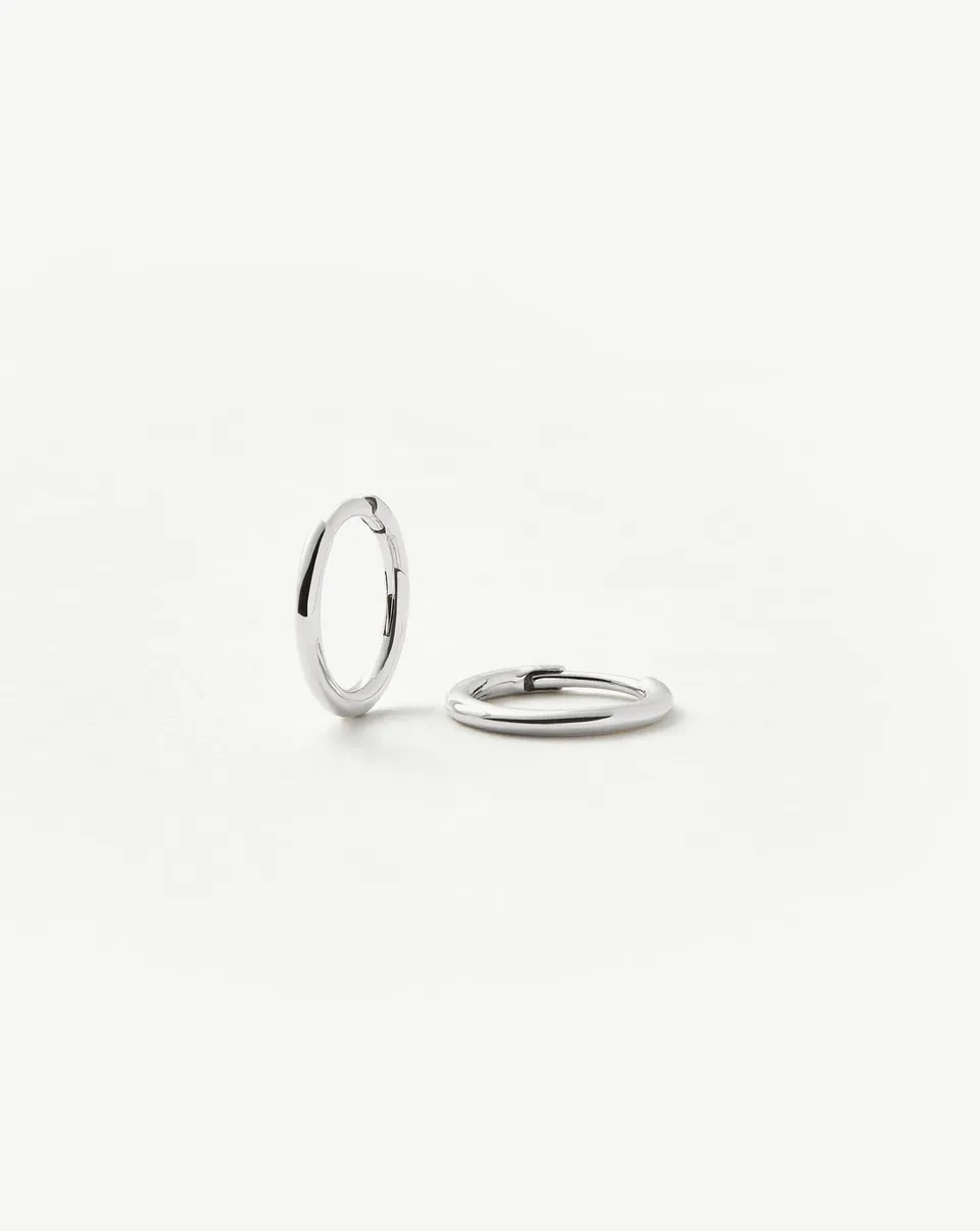 Missoma Classic Mini korvarenkaat 9k valkokulta 12 mm