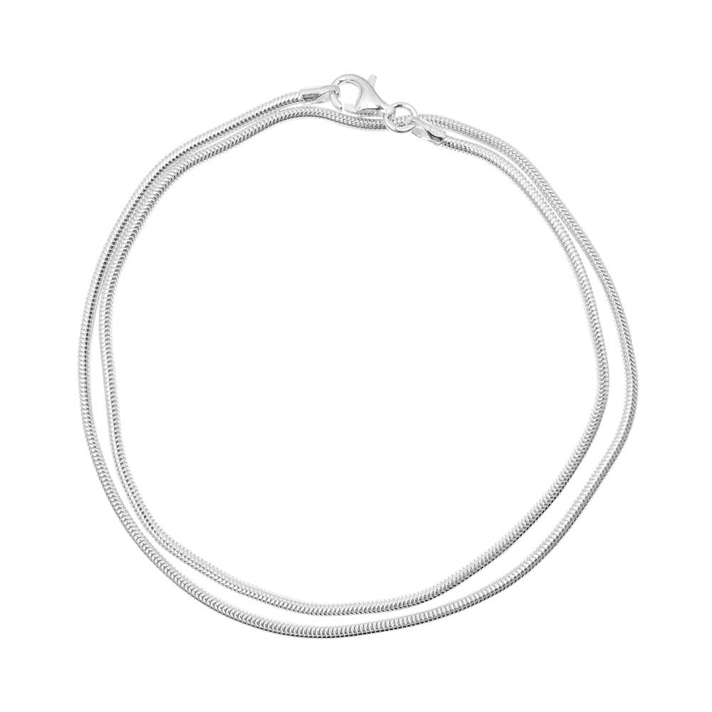 Guldvivan käärmeketju hopea 45 cm kaulaketju