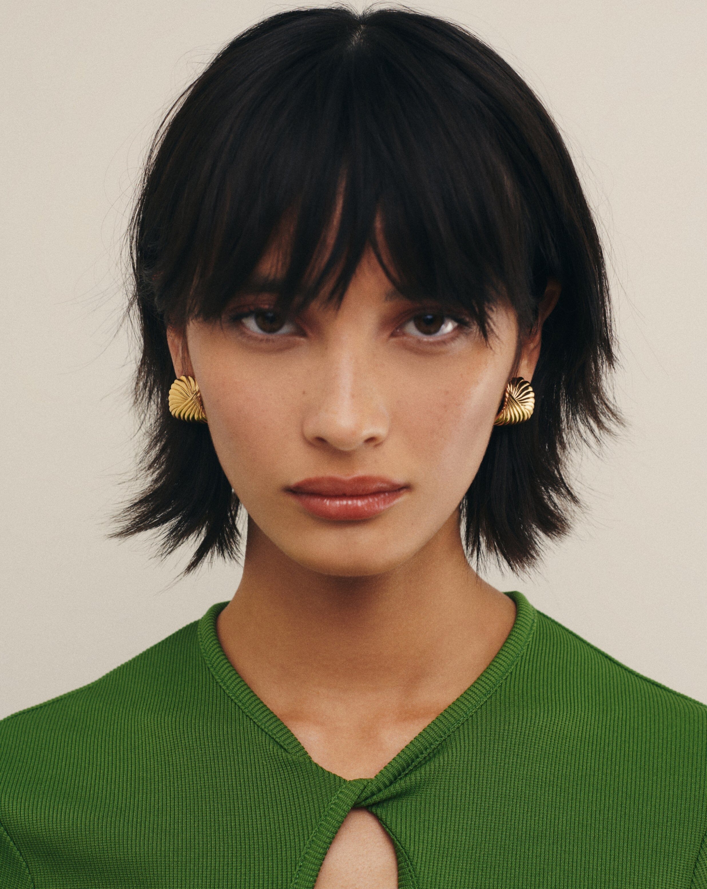 MISSOMA Ripple Oversized Stud nappikorvakorut kulta iso