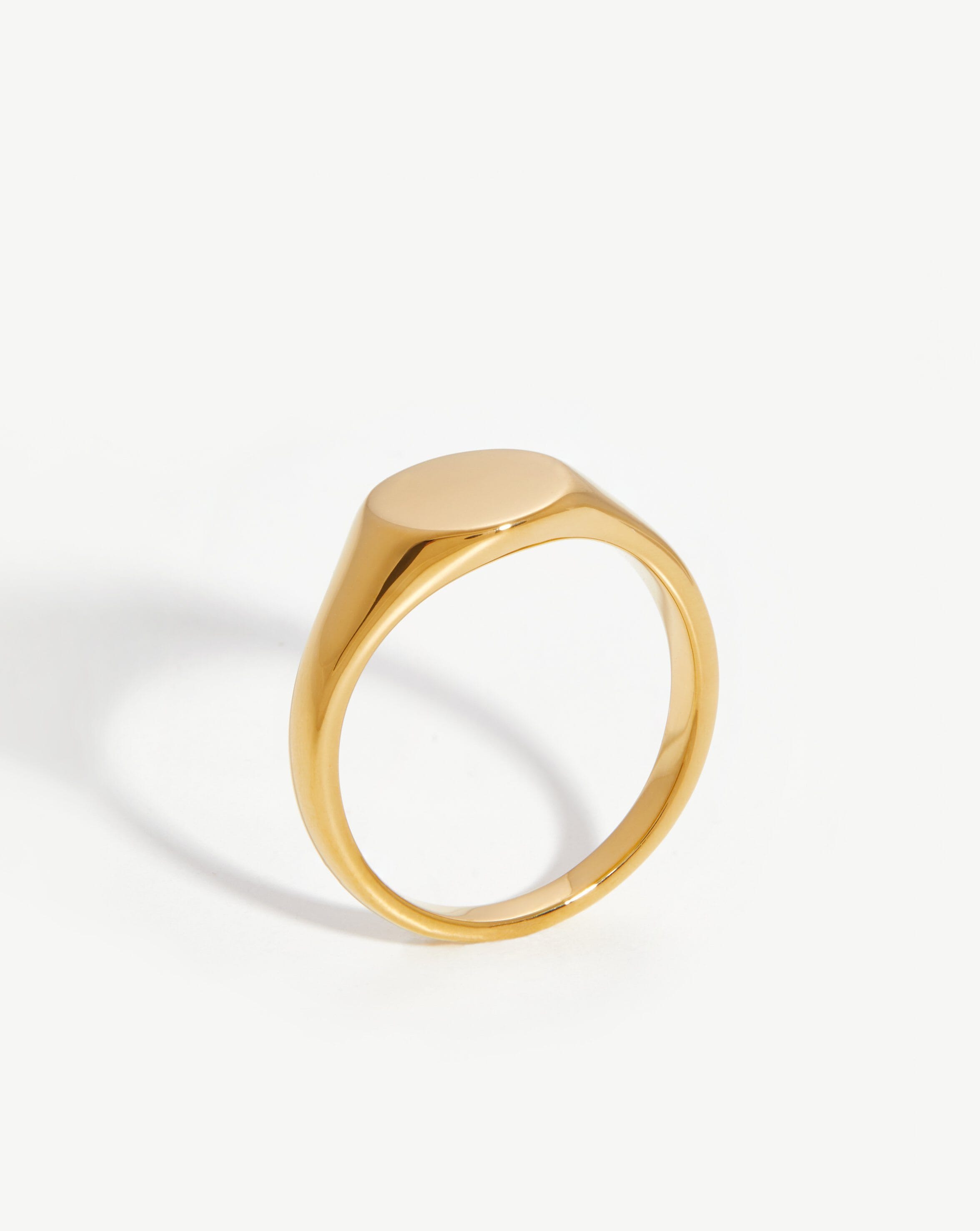 Missoma Engravable Round Signet sormus kulta 18ct
