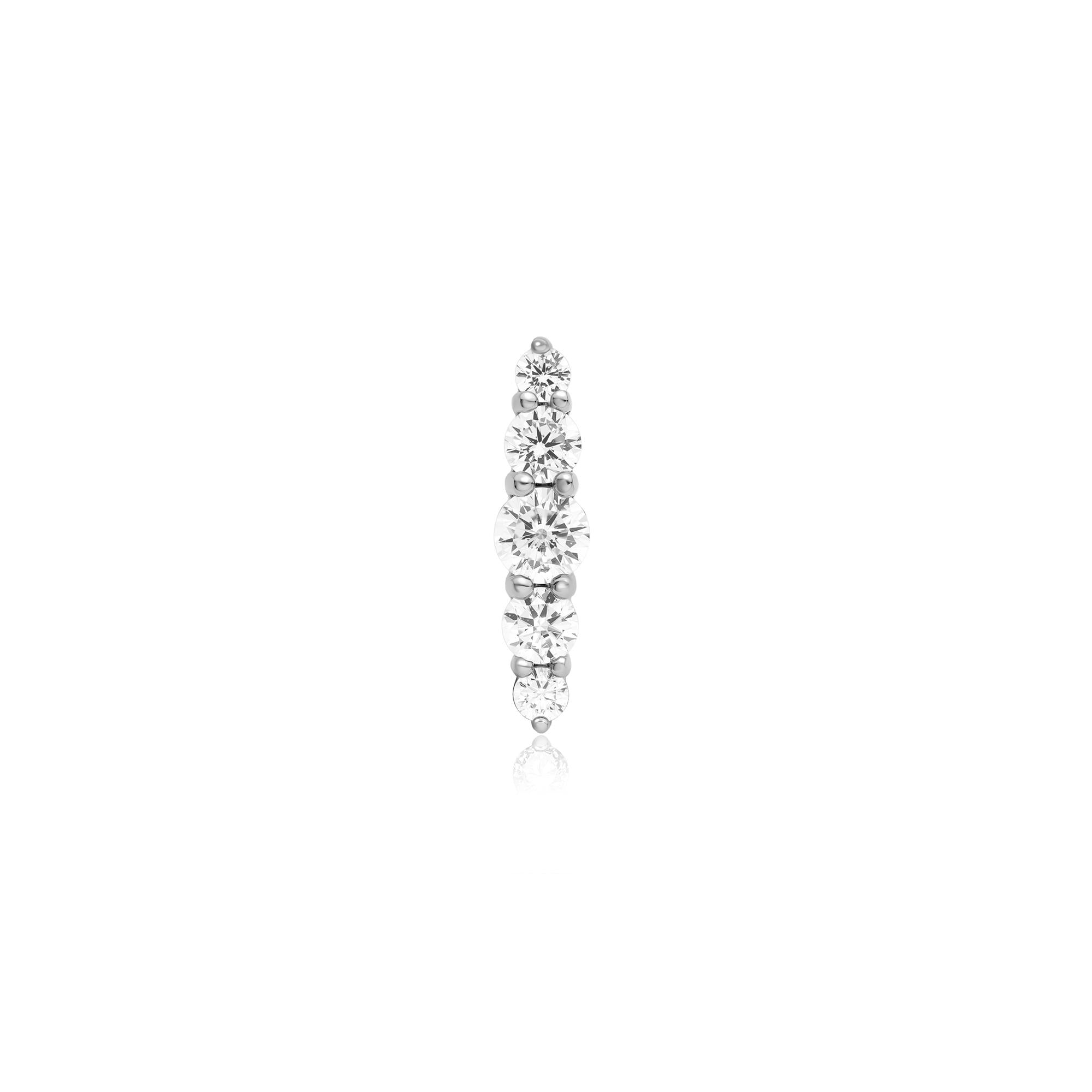 Ania Haie Ear Edit Silver Bar Barbell korvakoru hopea