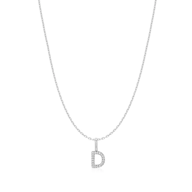 Ania Haie Starlit Drops D Initial kaulakoru hopea zirkonia