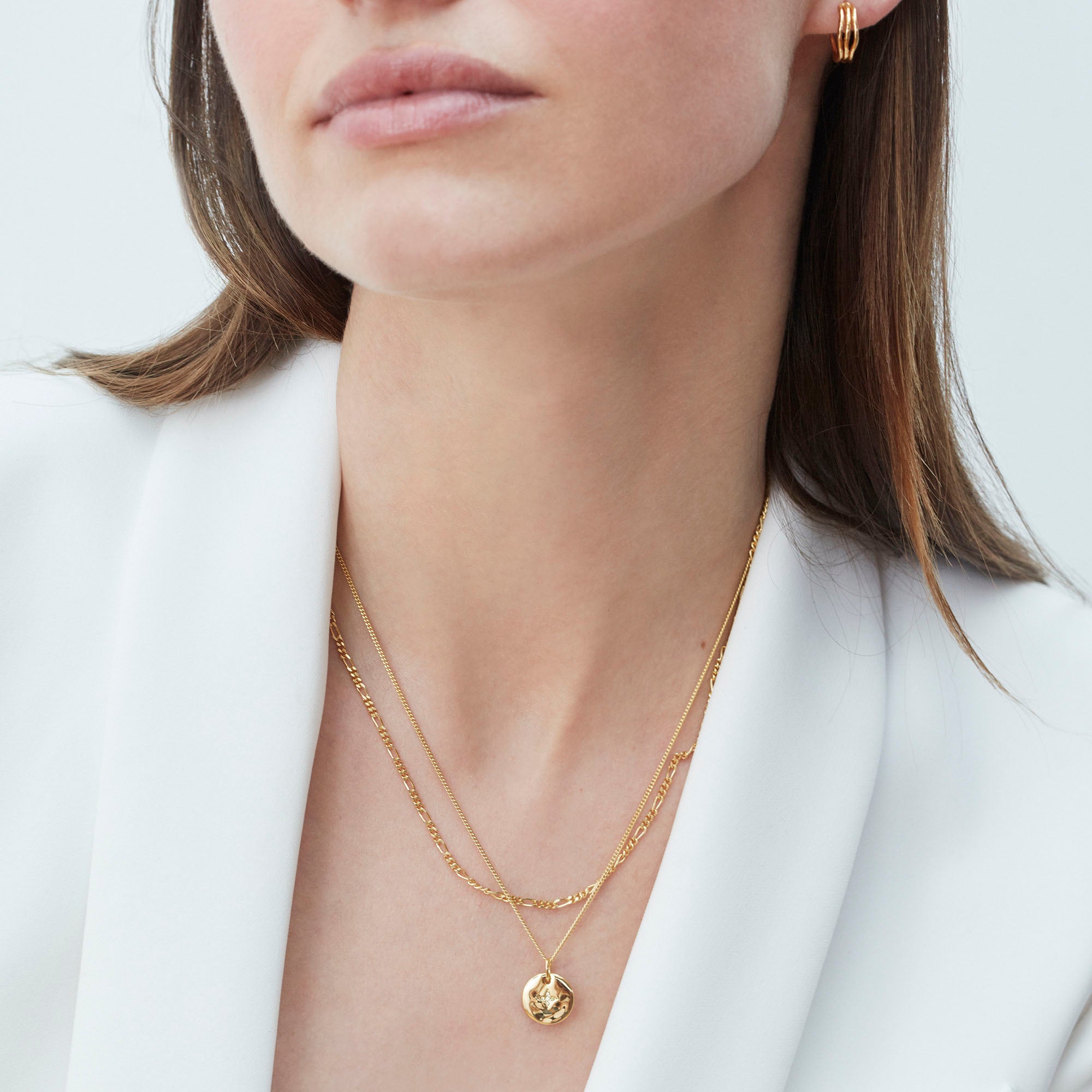 Muru Jewellery Birthstone kaulakorusetti kulta 40cm