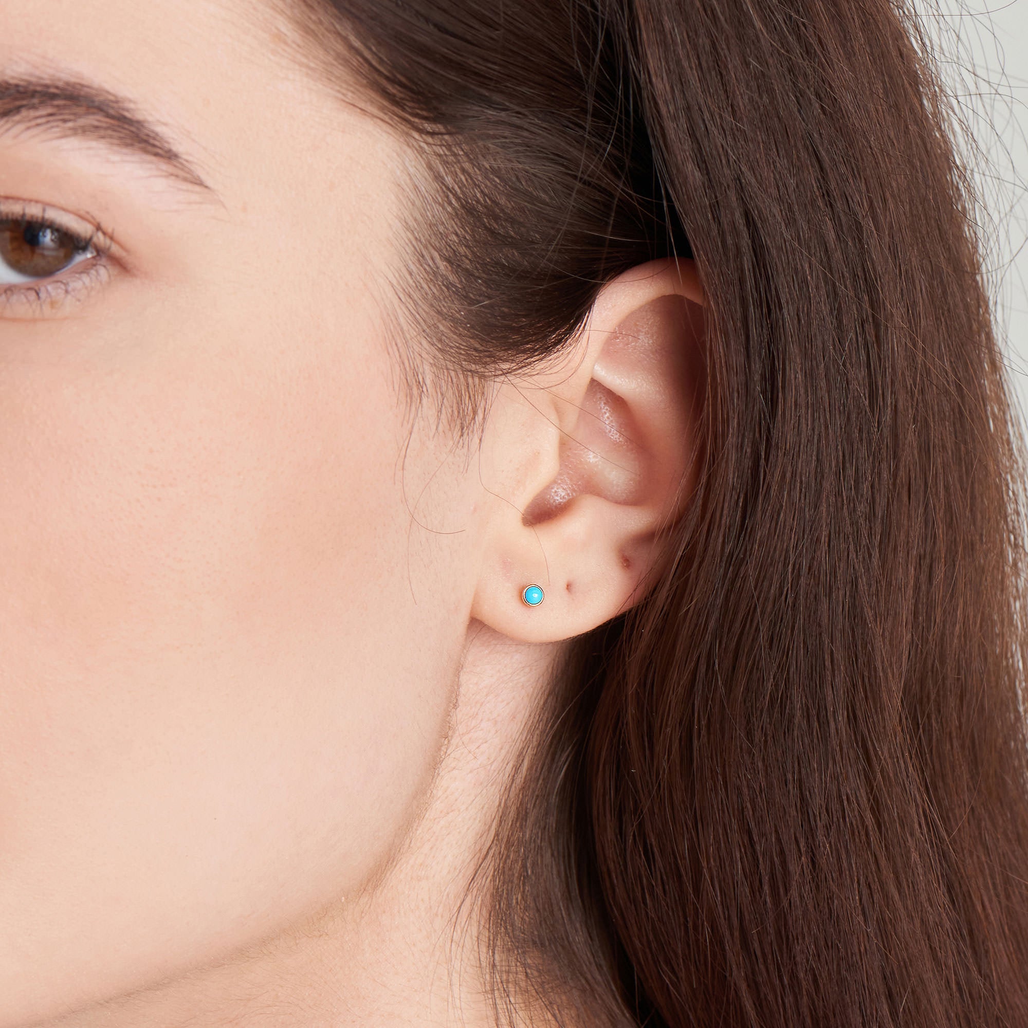 Ania Haie Turquoise Cabochon nappikorvakorut 14k kulta
