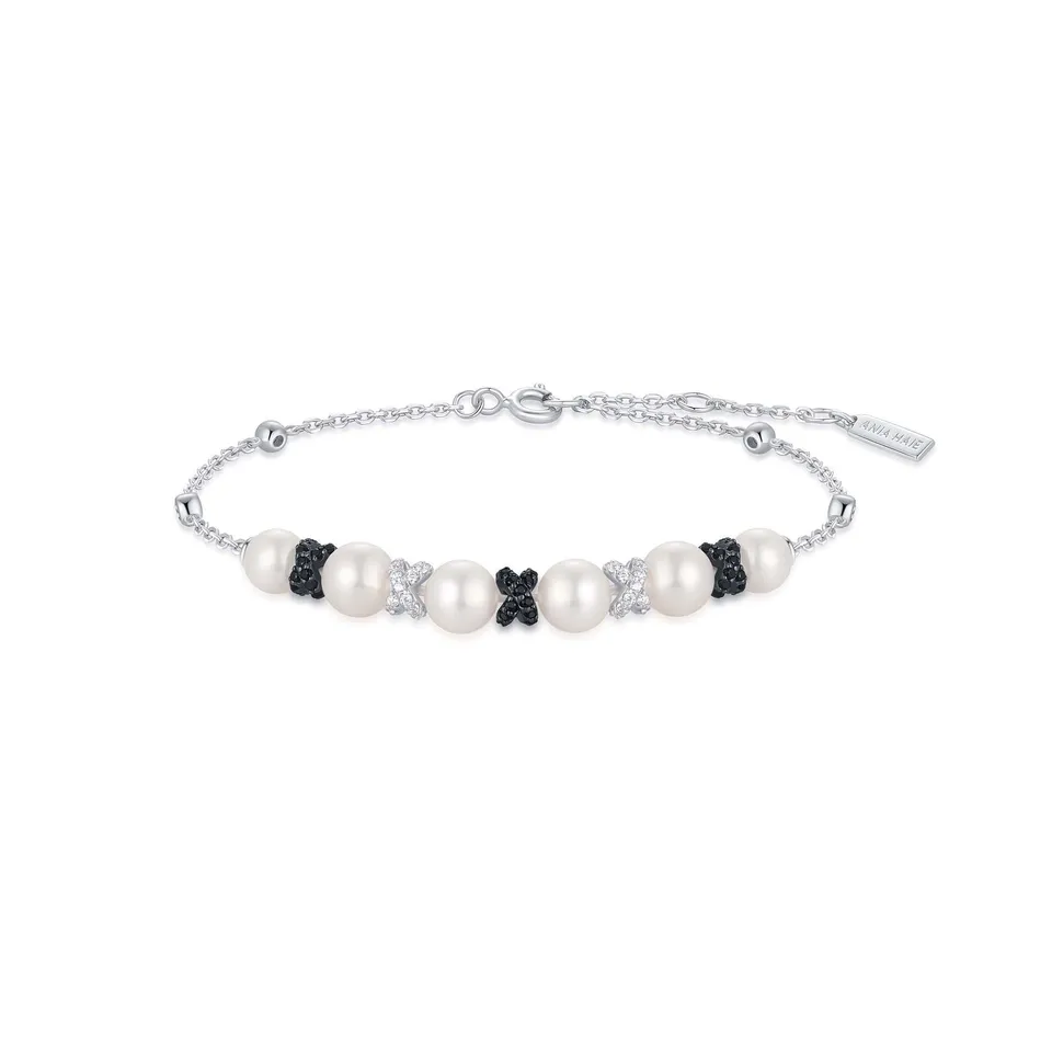 Ania Haie Braided Shell Pearl rannekoru two-tone