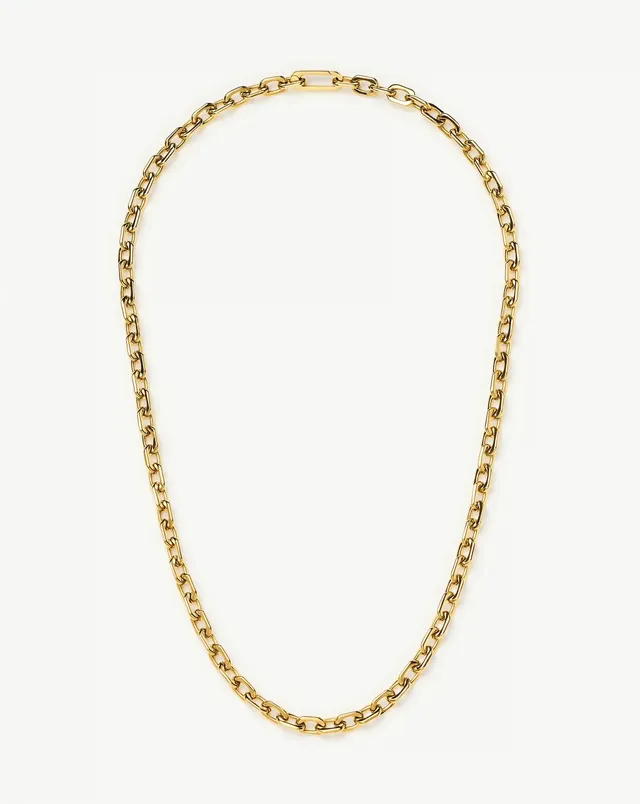 Missoma Square Paperclip Chain kaulakoru kulta 56 cm