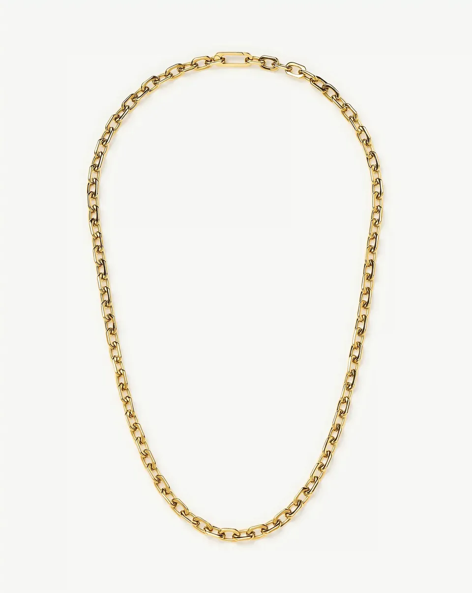 Missoma Square Paperclip Chain kaulakoru kulta 56 cm