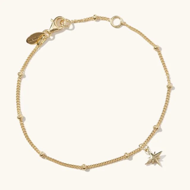Muru Jewellery Guiding Star rannekoru kulta tähtiriipus