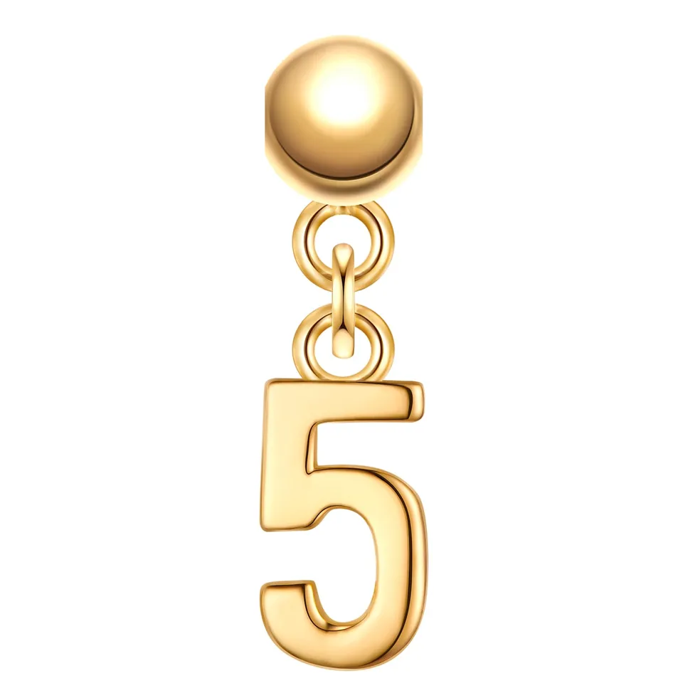 Glanzstücke München Charm 5 riipus keltakulta numero