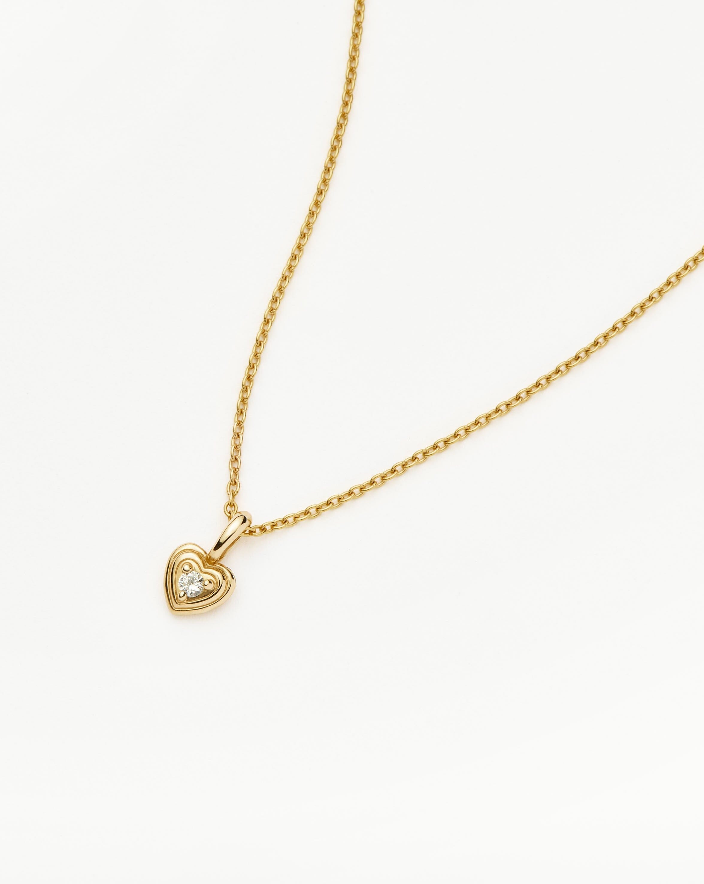 Missoma Diamond Heart Mini kaulakoru 14k timantti