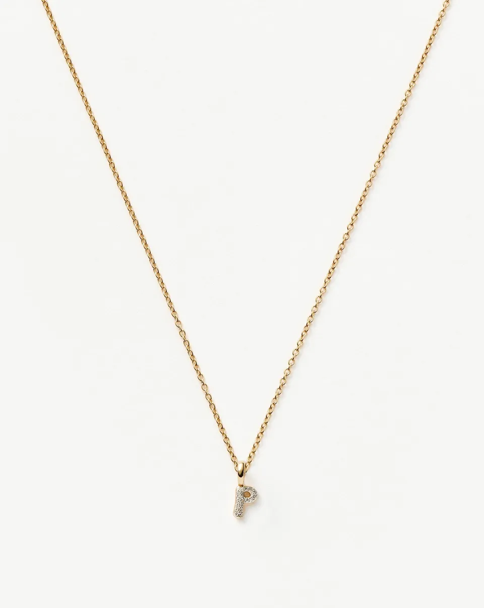 Missoma Diamond Initial Mini kaulakoru P timantti