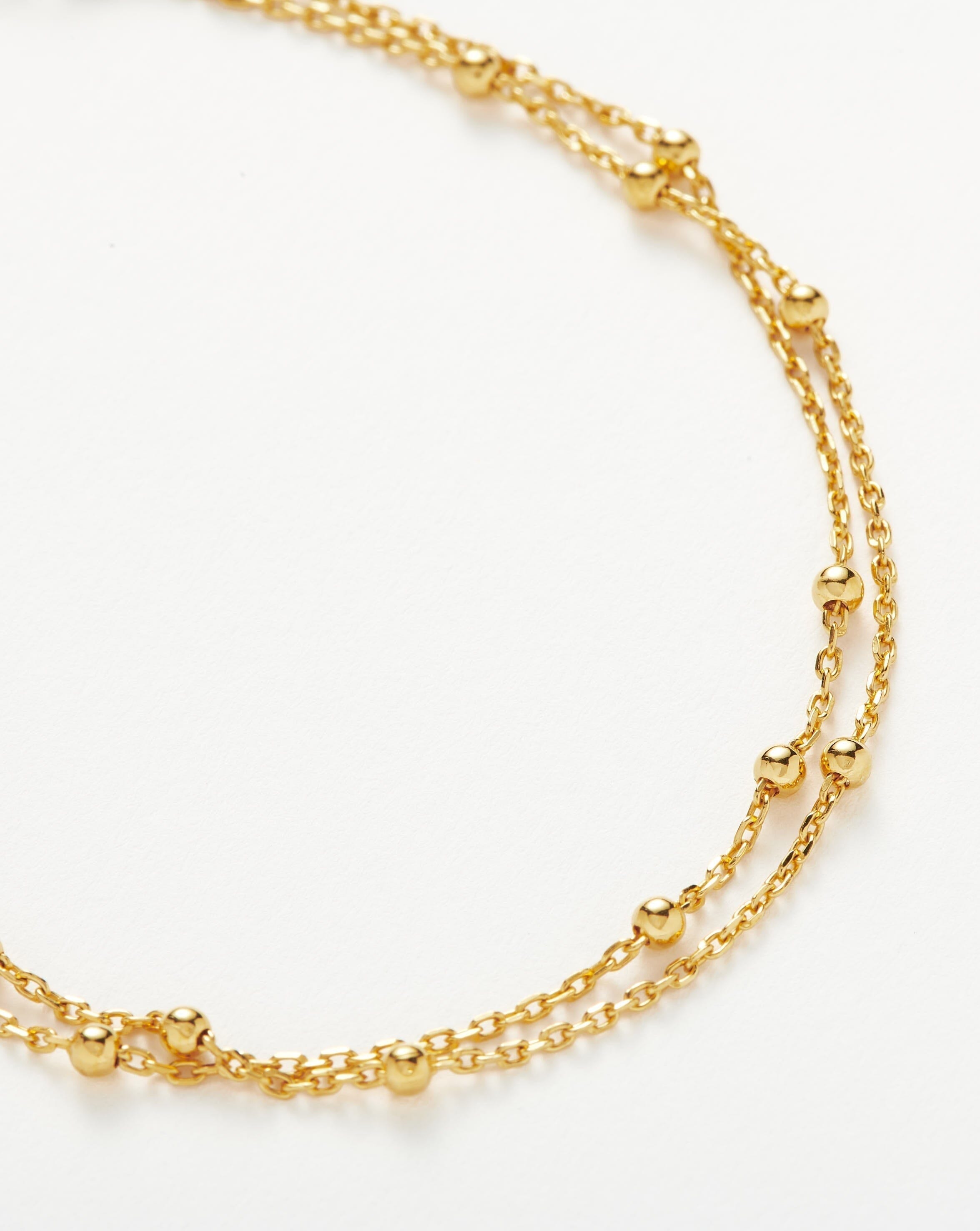 Missoma Double Chain rannekoru kullattu S/M