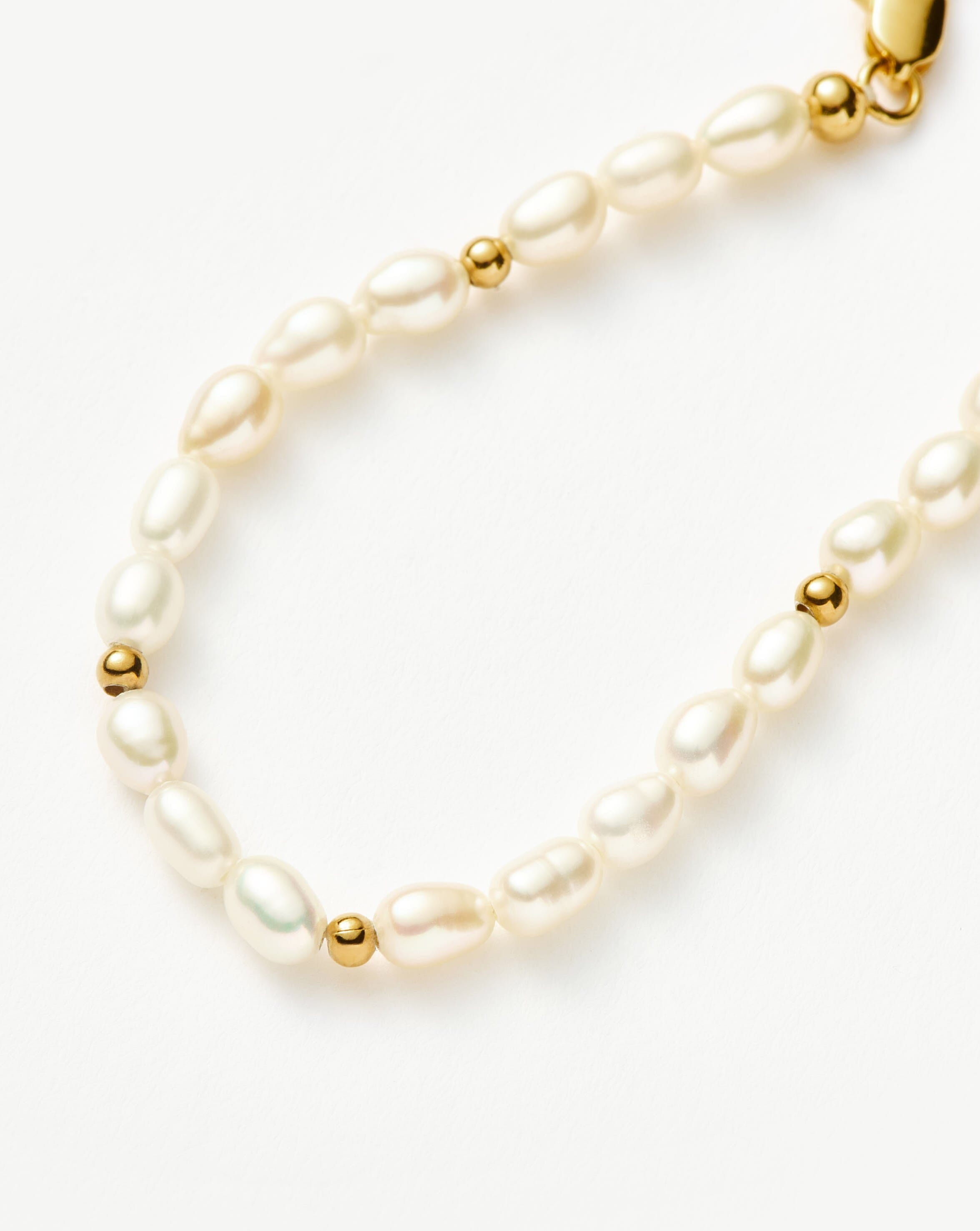 Missoma Seed Pearl rannekoru kulta helmi
