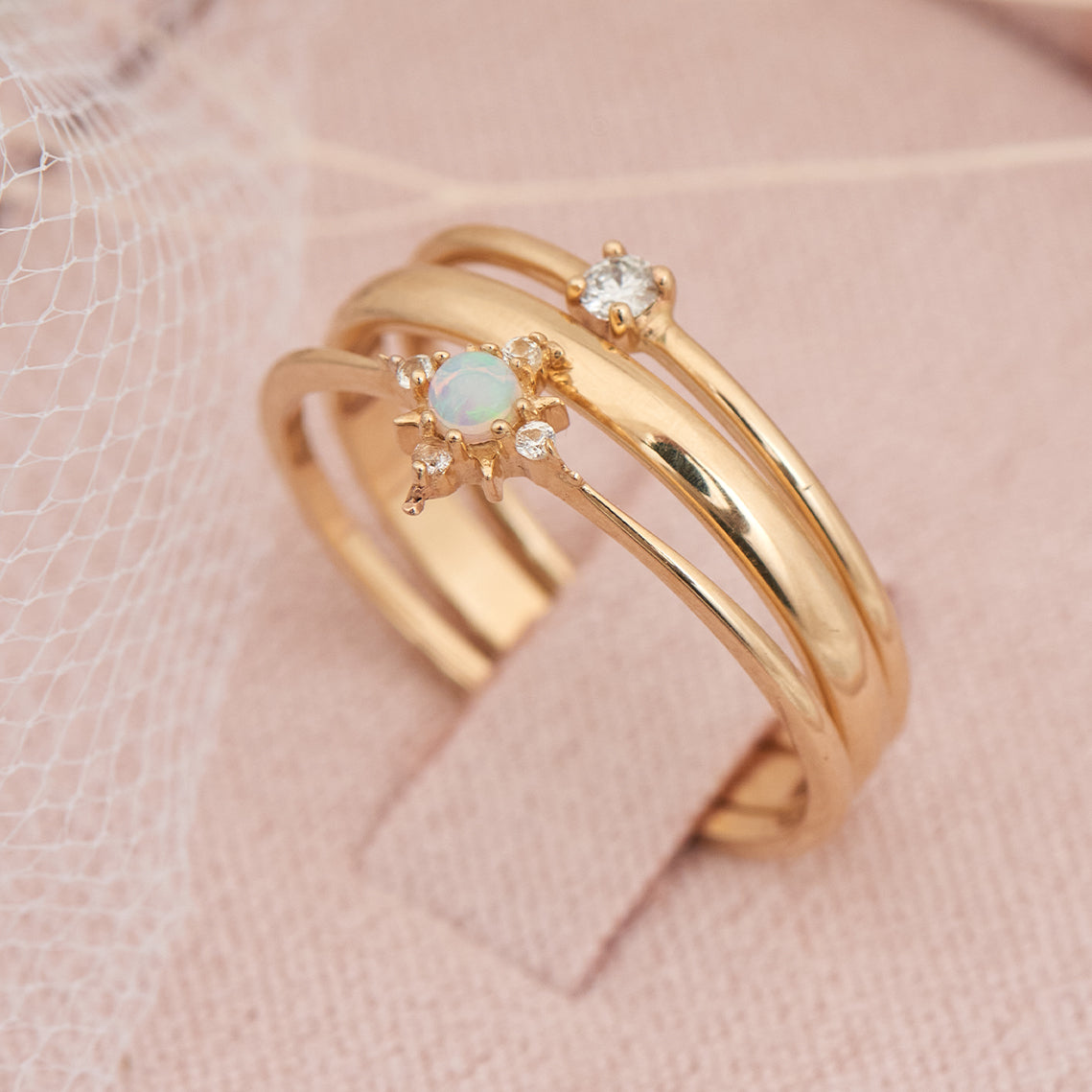 Ania Haie Solitaire Diamond sormus kulta timantti 14kt