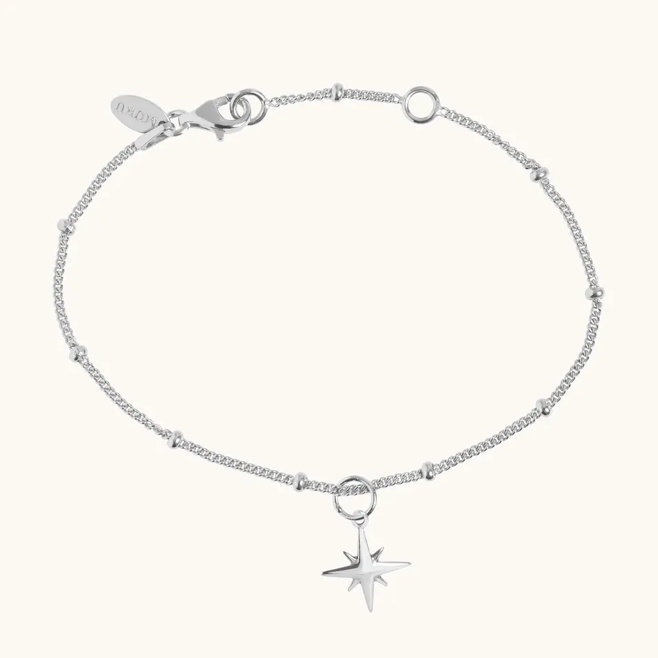 Muru Star Bead rannekoru hopea tähti