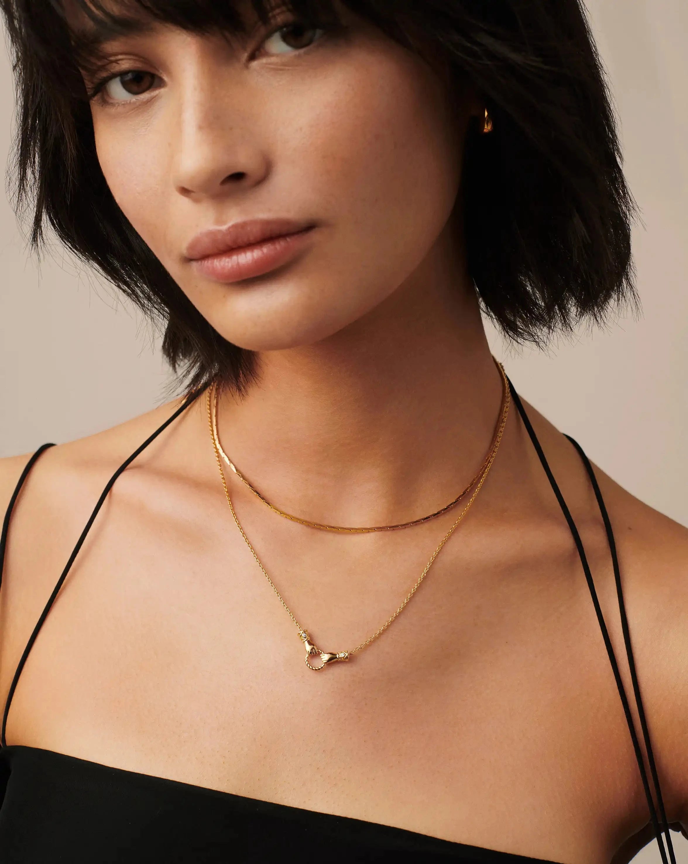 Missoma Harris Reed In Good Hands kaulakoru kulta onyx