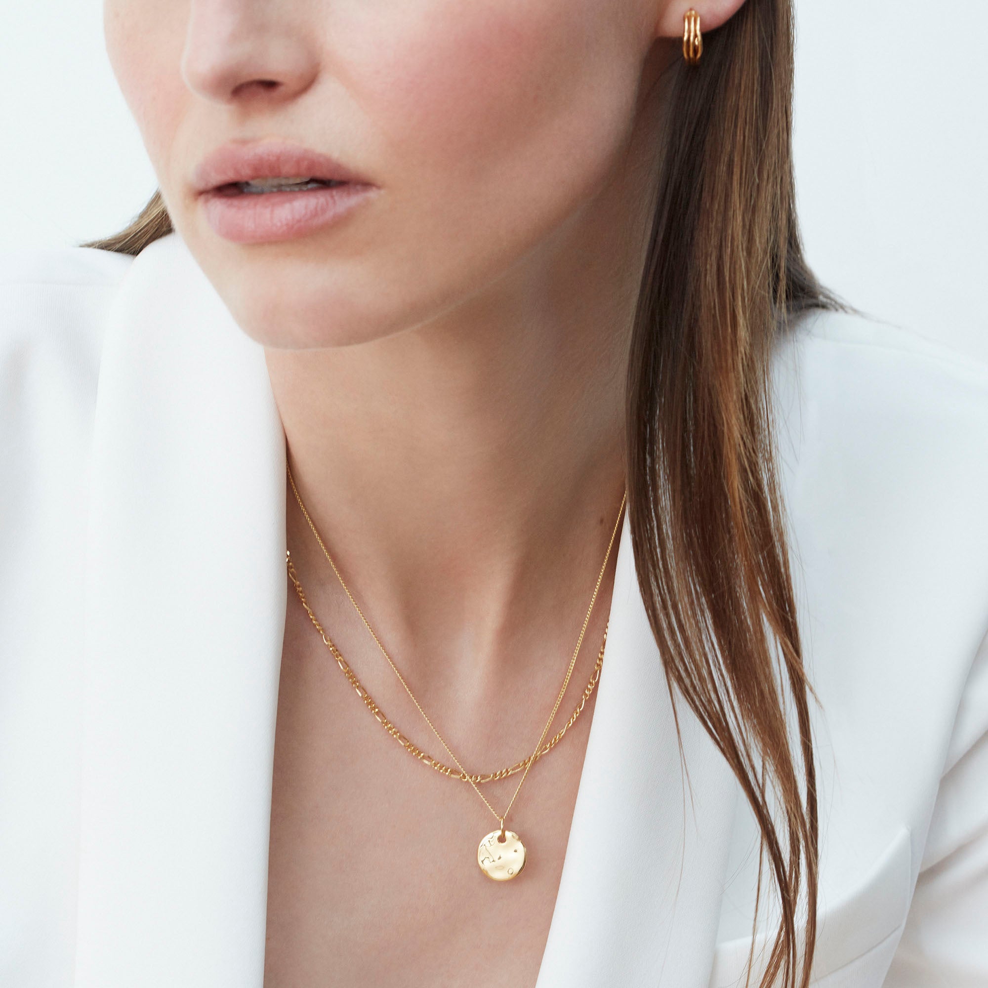 Muru Jewellery Ripple Disc Layering Set kaulakoru kulta