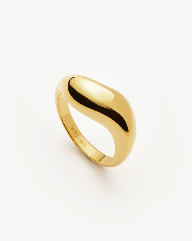 Missoma Savi Signature Stacking sormus kullattu koko M