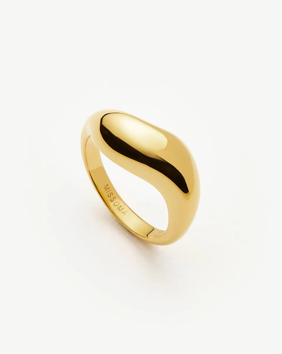 Missoma Savi Signature Stacking sormus kullattu koko M