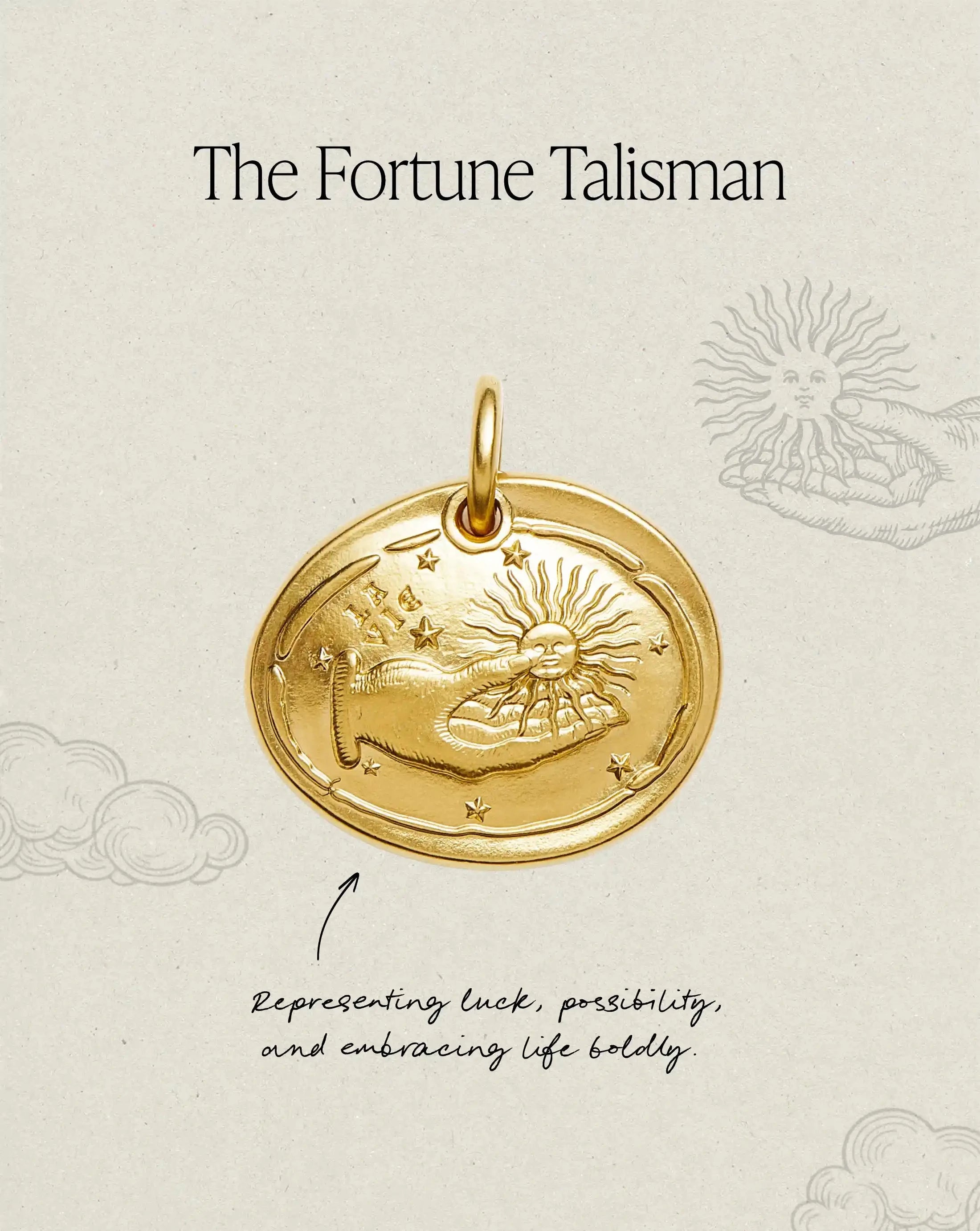 Missoma Fortune Talisman kaulakoru kultaus 50cm
