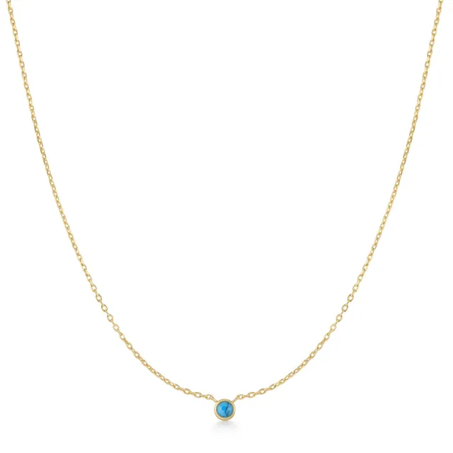 Ania Haie Ripple Joy Solitaire kaulakoru kulta turkoosi kivi