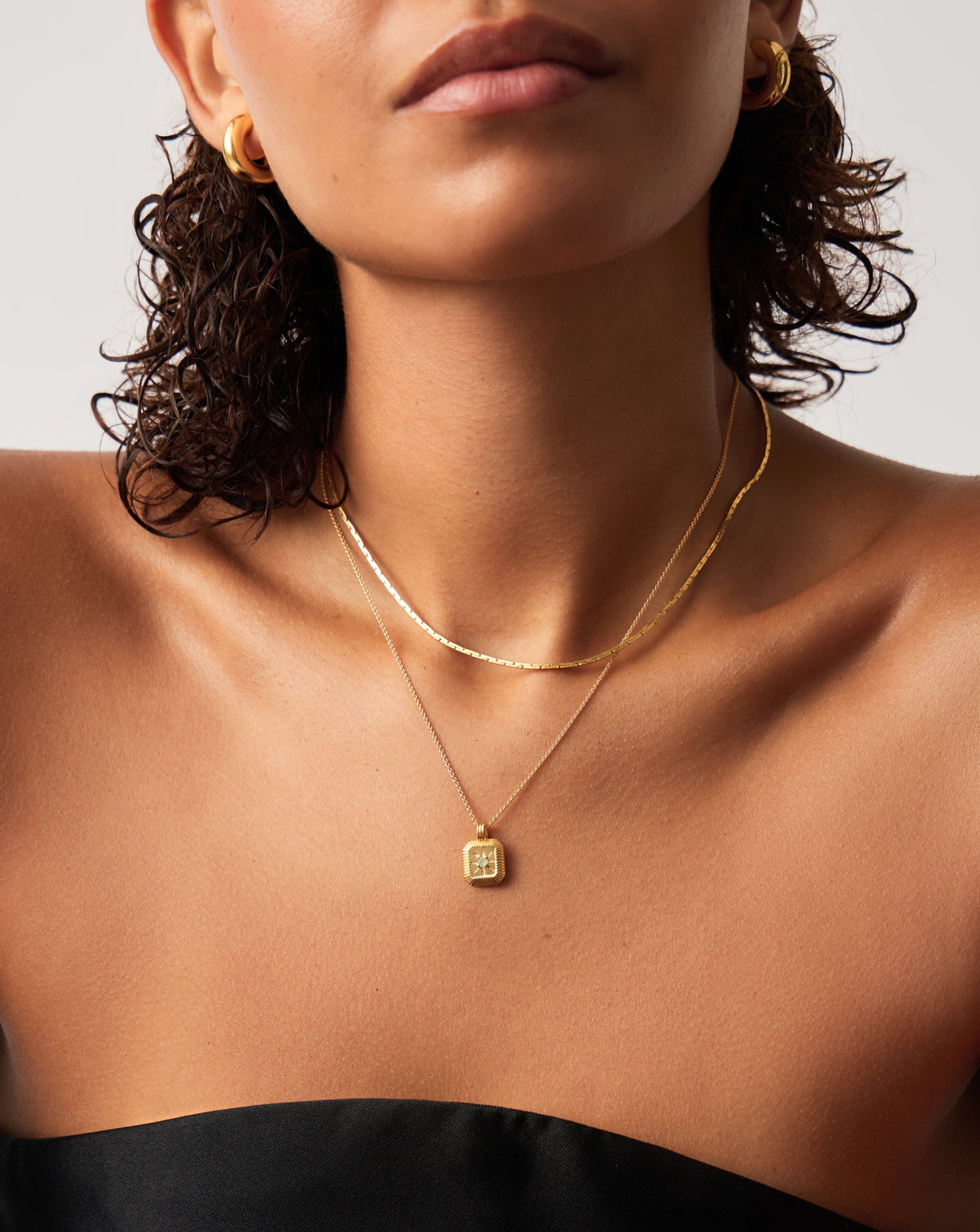 Missoma March Birthstone kaulakoru akvamariini vermeil