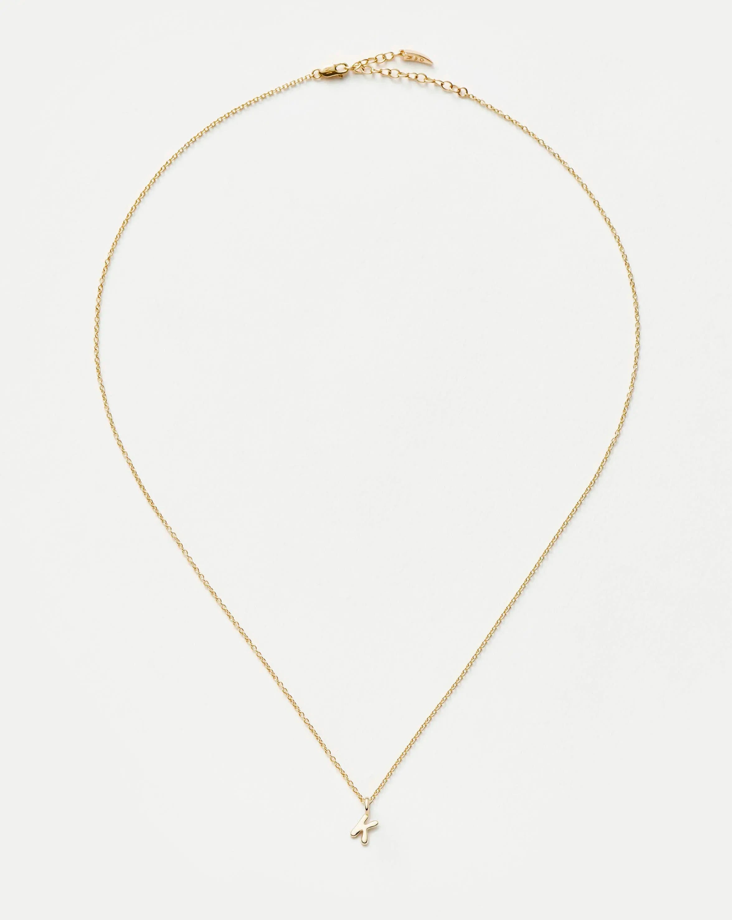 MISSOMA Solid Gold Initial Mini Pendant K kaulakoru kulta